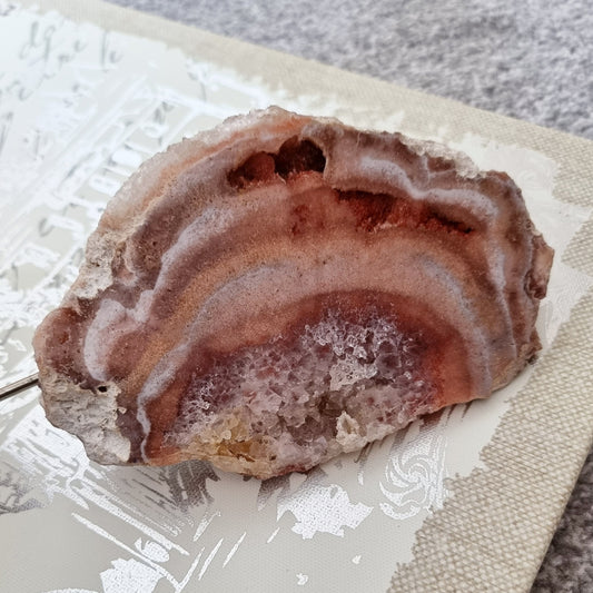 Pink Amethyst on stand