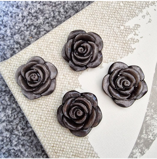 Silver Obsidian Rose