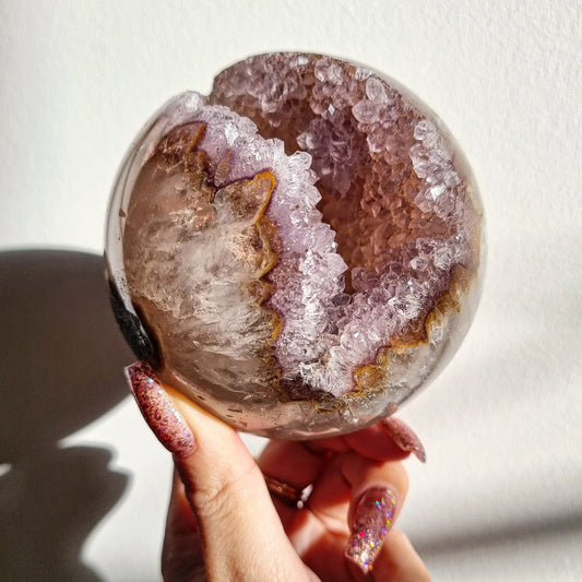 Amethyst Quartz Geode Sphere