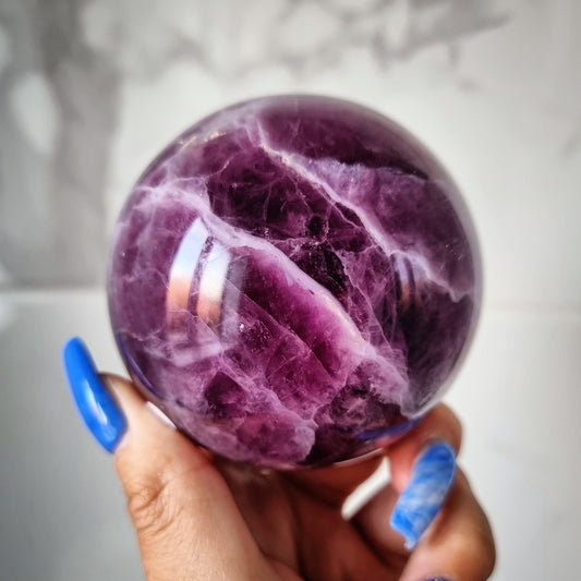 Purple Pink Fluorite Sphere