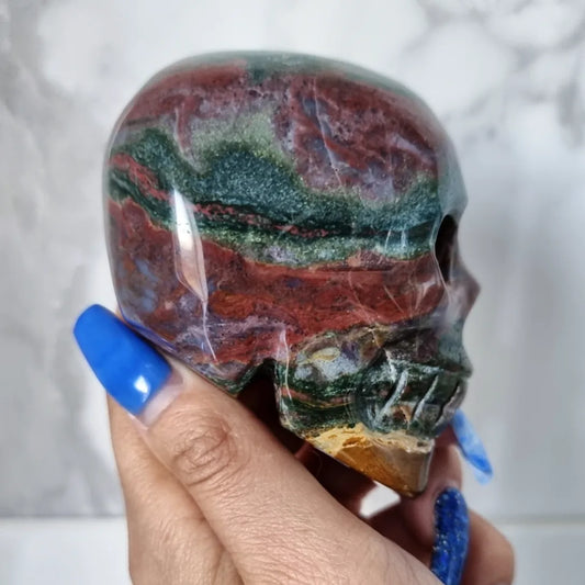 Ocean Jasper Skull