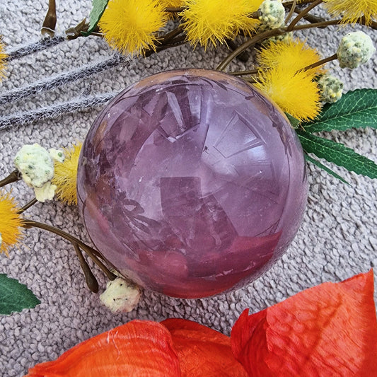 Lavendar Rose Quartz Sphere