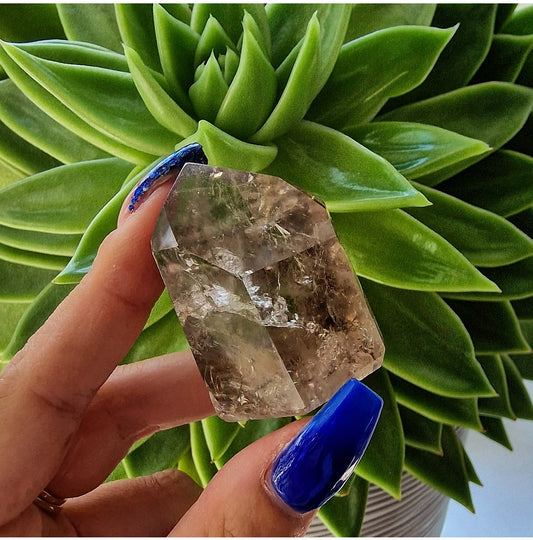 Mini Fire & Ice Smoky Quartz Tower