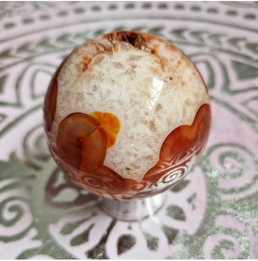 Carnelian Geode Sphere