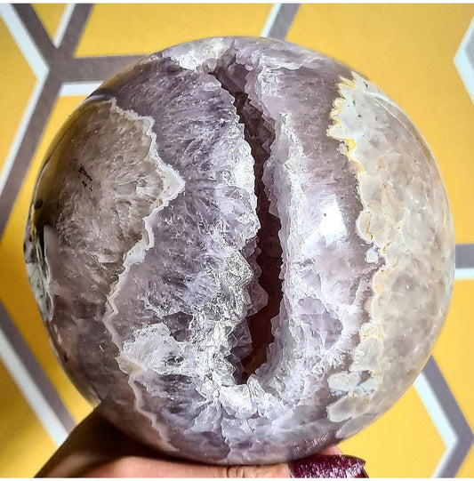XLarge Agate Amethyst Geode Quartz Sphere