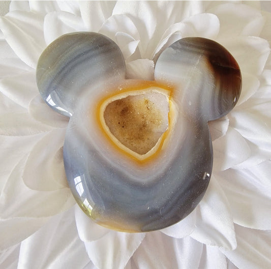 Agate Druzy Mickey Mouse