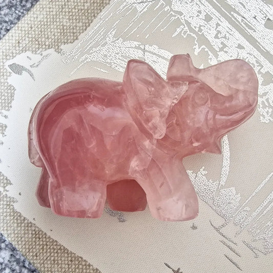 Rose Quartz Elephant